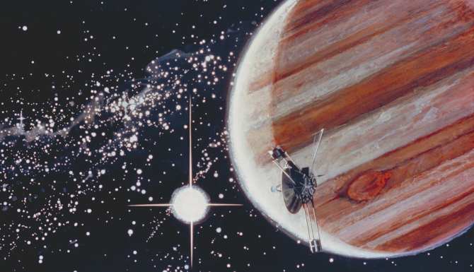 La sonda spaziale Pioneer 10 lascia la terra il 2 marzo 1972 per raggiungere Giove e poi lanciarsi verso lo spazio extrasolare. (Credits: NASA Ames Research Center/Wikimedia)